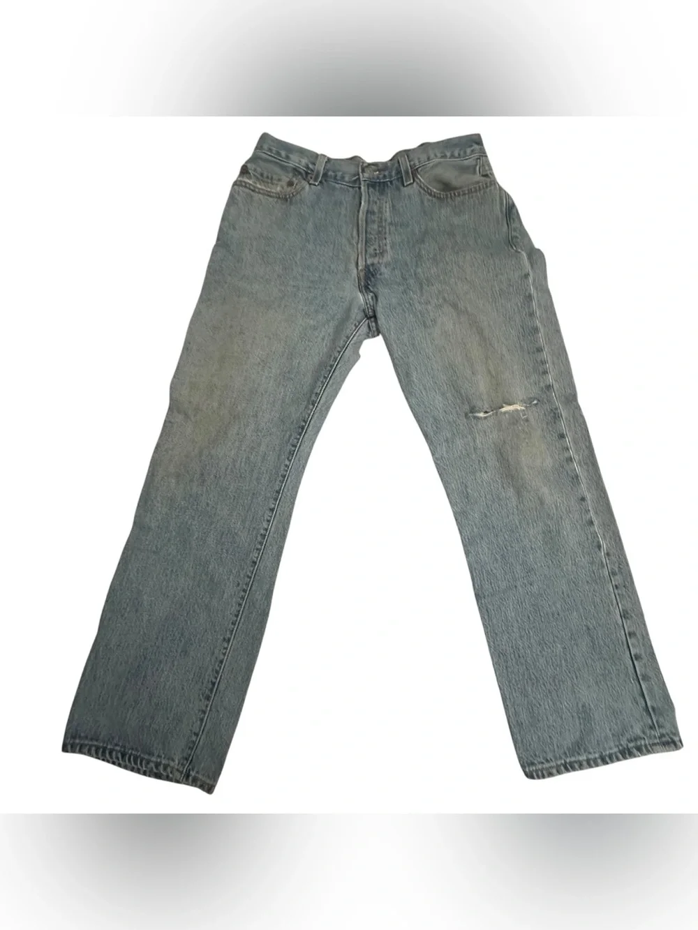 Levi's Faded 501 Blue Straight-Leg Jeans 34/30